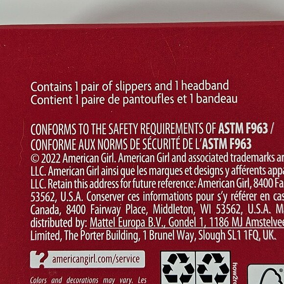 American Girl Pawsitively Purrfect Accessories Pink Slippers Green Headband Set - Picture 7 of 8